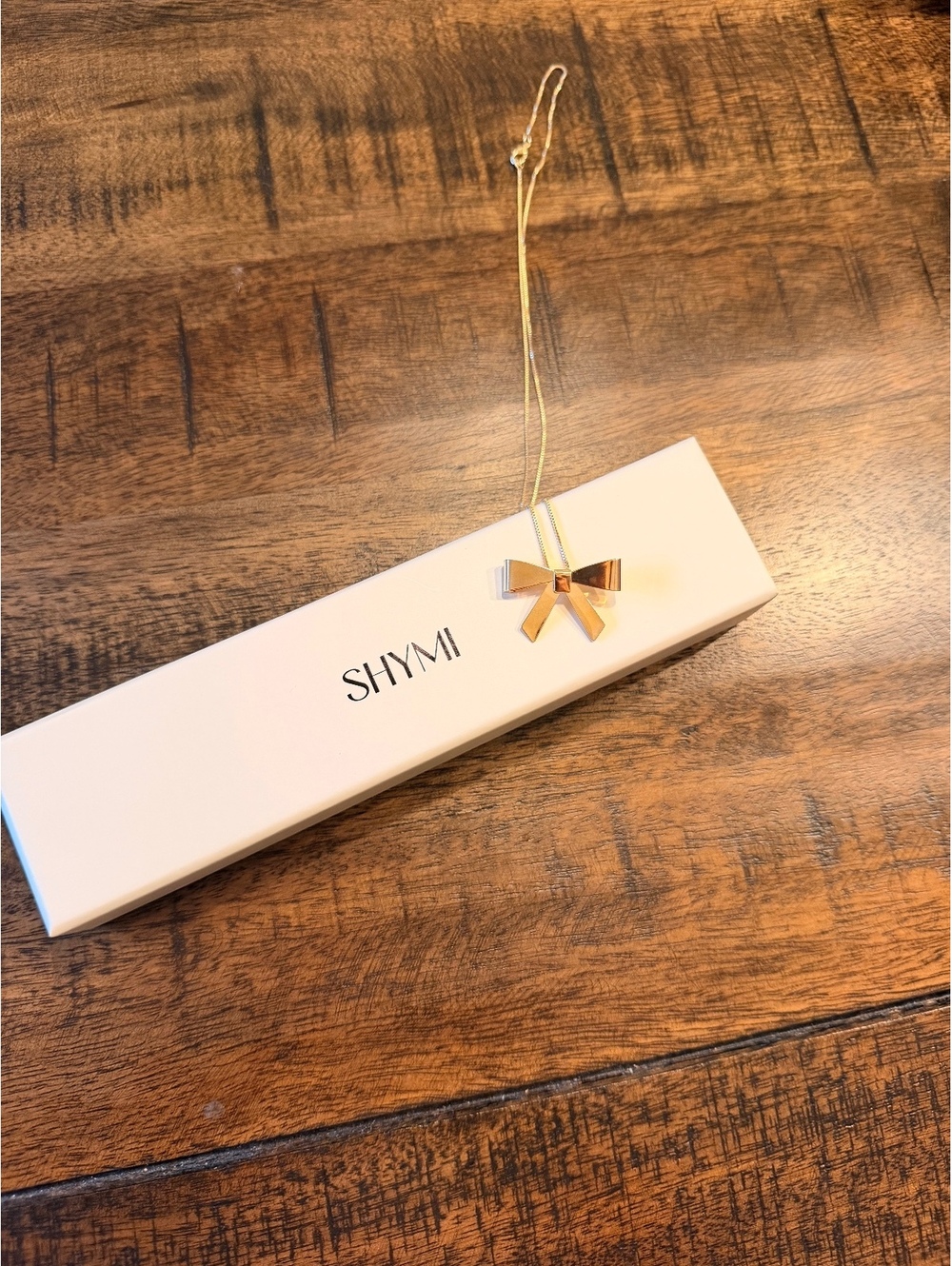 Shymi gold filled bow tie necklace